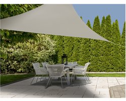 Schaduwdoek/zonnescherm driehoek zand - 3,6 x 3,6 x 3,6 meter - Schaduwdoeken - Zonnezeil - Zonnedoek - Zonwering