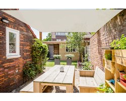 Schaduwdoek/zonnescherm rechthoek creme/beige 3 x 4 meter met ophanghaken