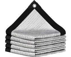 Schaduwnet Aluminium - Zonnezeil Oogjes - Tuin Beschermen - 80% Zonwering - 3x4m - Zilver