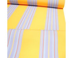 Schaduwstoffen per meter - Luifelstof zeildoek - Buiten beschermen - UV-bescherming 60+ weerbestendig - 120 cm breed - Lichtblauw geel gestreept