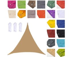 Schaduwzeil Driehoek - Zonnedoek Luifel - Buitenruimte Koelen - UV Blokkerend Materiaal - 5 x 5 x 5 Meter - Geel