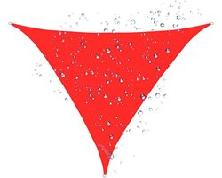 Schaduwzeil Driehoek - Zonnedoek Tuin - Buitenruimte Creëren - Blokkeert UV Regen - 7x7x7 ft - Rood