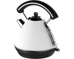 Schäfer Retro Waterkoker 1.7L 2200W Wit/Zwart/RVS