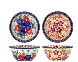 Schalen aardewerk rood Florist - set van 2
