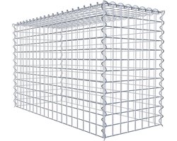 Schanskorf Hoekig - Steenkorf - Tuin Decoratie - Galvanisch Verzinkt - 100x60x40 cm