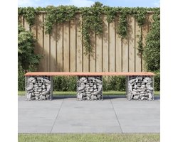 Schanskorfbank Tuinbank - Zitbank Buiten - Ontspannen in Tuin - Massief Douglas Hout - 203 cm Lengte - Natuurlijk