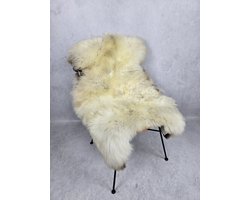 Schapenvacht - Exclusieve collectie - Woondecoratie - Crème, Beige, Grijs - 100% echt natuurlijke wollen vacht - 110x90 cm