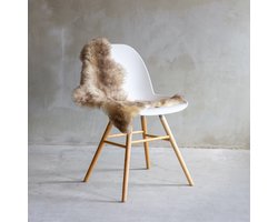 Schapenvacht melange - Melange/taupe schapenvachtje - ca 75x45 cm - Echt