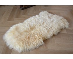 Schapenvacht voor je hond / kat - 100% natuurlijke vacht - Natural wit - 80-90 cm