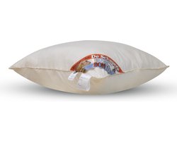 Schaperie Wollen Hoofdkussen - IWS Gecertificeerd Zuiver scheer wollen kussen - Stevig 100% natuurlijk hoofdkussen - Stevige ondersteuning - gemiddelde slaper - 60x70 cm