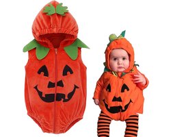 Schattig Pompoen Kostuum voor Baby en Kind voor Halloween en Carnaval
