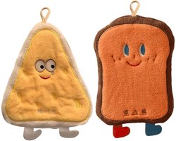 Schattige Cartoon Hangende Handdoek - Cartoon Zakdoek - Koraal Fleece Materiaal - Met Ophangring - Geschikt voor Badkamer of Keuken - Herbruikbaar - Snel drogend - Gemakkelijk te drogen en schoon te maken.