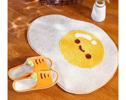 Schattige Ei Badmat – Zacht, Antislip & Machinewasbaar – 80×50 cm