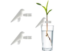 Schattige glazen plantensteunen en bloemenredders in vintage stijl voor stijlvolle plantondersteuning en decoratie in huis of tuin