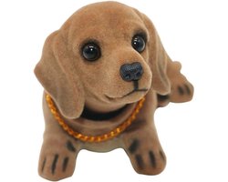 Schattige hondfiguur met bewegend hoofd voor auto-interieurdecoratie, ornamenten en sculpturen