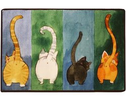 Schattige katten Japanse stijl vloermatten Deurmatten voor thuis Entree tapijt Woonkamer vloermatten Badkamer vloermatten