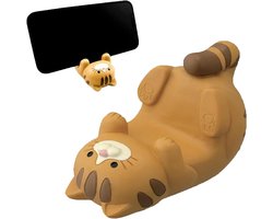 Schattige katten telefoonhouder voor bureau, draagbare telefoonstandaard voor smartphones
