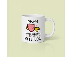 Schattige Moeder Mok 330ml – Jij Bent Altijd Mijn Beste-Thee – Lief Cadeau voor Moedersdag voor Theeliefhebbers