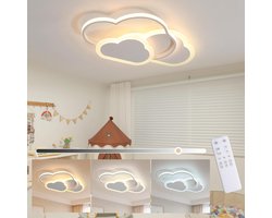 Schattige plafondlamp wolk - Perfect voor kinderkamer - 1 stuk - Multicolor - Acryl + IJzer - 42x25x6 cm