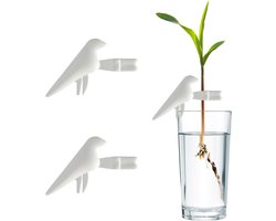 Schattige plantensteunen - set van 2 - decoratieve glazen plantenhouder met bloemenredder - geschikt voor tafeldecoratie en eettafel - vintage decoratie plantondersteuning