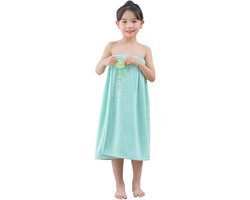 Schattige Sauna Kilt voor Dames - Microvezel Handdoek voor Sauna, Zwembad en Badkamer - 120 x 65 cm, Groene Kikker