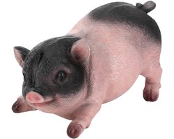 Schattige varkensstandbeeld van hars - Dierenfiguren en sculpturen voor tuin en huisdecoratie - Perfect als cadeau voor varkensliefhebbers en Valentijnsdag