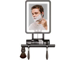 Scheerspiegel met Anti Condens Functie - Met LED Verlichting - Draadloos - Badkamerspiegel - Douchespiegel - Badkamer Spiegel - Douche Spiegel - Scheerspiegel met Zuignap - Make Up Spiegel - Spiegel met Verlichting