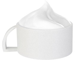 Scheerzeep Kom - Scheerschuim Beker - Schuim Maken - Gestructureerde Binnenkant - 7W cm - Wit