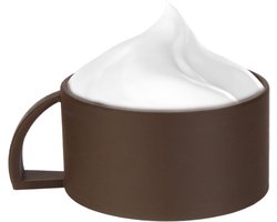 Scheerzeep Kom - Schuim Beker - Efficiënte Scheer Voorbereiding - Niet-glijdende Wijde Mond - 7B centimeter - Bruin