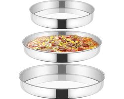 Scheffler - Bakplaat oven - Ovenschotel - Ovenschaal - Ovenplaat Stainless steel - 3 Delig - Staal - Tepsi - Bakvorm