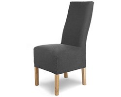Scheffler-Home Stretch Stoelhoes Luna-Lang/Set van 4 Elastische Stoelhoezen/Stoelbekleding Vrijdragende Stoelen/Microvezel Spanhoes met Elastische Band Elegante Stoelhoezen