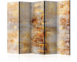Scheidingswand 5 panelen - Vouwscherm kamerverdeler - Creëer privacy - Handgemaakt op bestelling - 225 x 172 cm - Grijze textuur