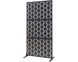Scheidingswand Aaskis zwart 200x100x50 cm casa.pro