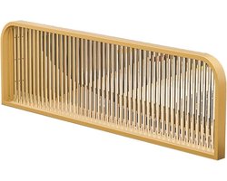 Scheidingswanden Eetruimte - Glazen Hekwerk - Ruimte Verdelen - Gestreept Glas - 30x80cm - Goud
