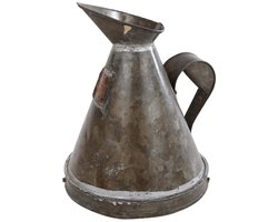 Schenkkan Jug small antiek zwart metaal 1 ltr 15x17x22cm.