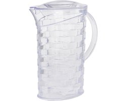 Schenkkan/waterkan transparant kunststof 1liter 24 cm - Kannen