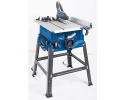 Scheppach Zaagtafel HS100S - 2000W - Ø250mm - Met onderstel - Uitschuifbaar werkblad - In hoogte en hoek verstelbaar - Incl. 2x zaagbladen (24T en 48T), verstekgeleider, parallelgeleider & duwstok