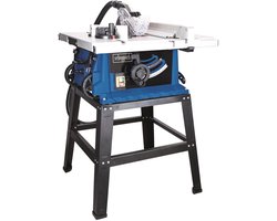 Scheppach Zaagtafel HS105 - 2000W - Ø255mm - Met onderstel - Uitschuifbaar werkblad - In hoogte en hoek verstelbaar - Incl. T60 zaagblad, verstekgeleider, parallelgeleider & duwstok