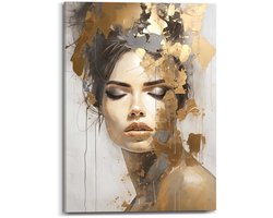 Schilderij Gouden vrouw - 70 x 50 - Canvas - REINDERS