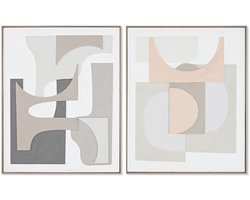 Schilderij Home ESPRIT Abstract Stads 82,3 x 4,5 x 102 cm (2 Stuks)