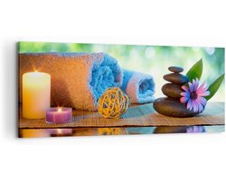 Schilderij op Canvas - Wanddecoratie Afbeelding - Ruimte Aankleden - Direct Ophangbaar - 120x50 cm - Paars
