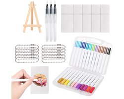 Schilderspakket - Verfstiften set - Creatief knutselen - Schuim textuur effect - 24 kleuren - Multicolor