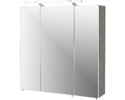 Schildmeyer Trient 133076 Spiegelkast - 70 x 16 x 75 cm - Asgrijze decoratie - Badkamermeubel