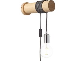 Schitterende lamp Frihet wandlamp houtkleurig