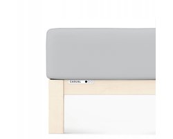 Schlafgut Casual Hoeslaken 140x200cm - Katoen - Grijs Licht