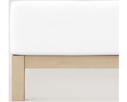 Schlafgut Pure Bio Katoen Jersey Hoeslaken L - 140x200 - 160x220 101 Full-White