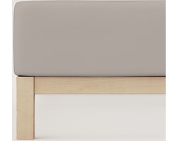 Schlafgut Pure Bio Katoen Jersey Hoeslaken S - 90x190 - 100x220 496 Sand Mid