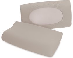 Schlafgut Pure flexible Kussensloop S-XL 496 Sand Mid