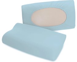 Schlafgut Pure flexible Kussensloop S-XL 536 Blue Light