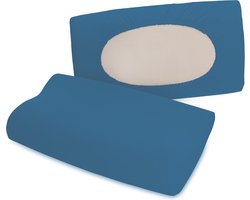 Schlafgut Pure flexible Kussensloop S-XL 615 Blue Mid